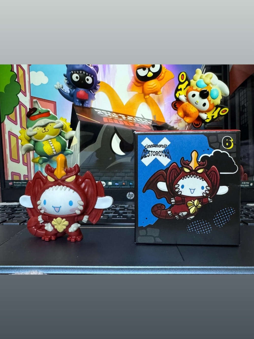 McDonald’s Hello Kitty x Godzilla Cinnamoroll x Destoroyah Happy Meal Toy – NEW